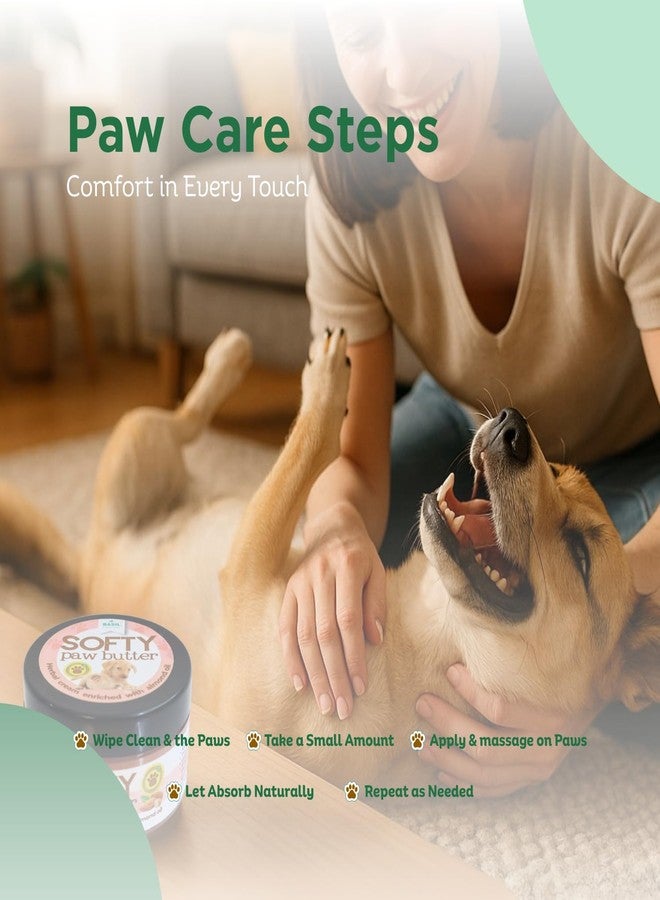 Basil Softy Pet Paw Butter Cream, Winter Care Enriched with Almond Oil | Heals, Moisturizes & Softens Dry Chapped Paws, 50 Grams - Image 3